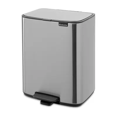 Coș de gunoi argintiu mat cu pedală din oțel 12 l Bo – Brabantia