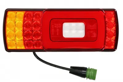 Stop spate dreapta ECOFAB (LED, 10 12 24 30V, cu intermitent, cu far de ceata, lumina de marsarier, cu stop, lumina de parcare, reflector, lungime cablu: 0,3m, fixare orizontala fixare verticala, cone
