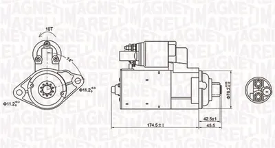 Electromotor (12v, 1,1kw) Potrivit Audi A3, Tt; Seat Altea, Altea Xl, Leon, Toledo Iii; Vw Eos, Golf Plus V, Golf V, Golf Vi, Jetta Iii, Scirocco Iii, Touran 1.4 1.8 2.0 09.04-11.17