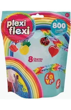 Set Plexi Flexi. 800 elastice din cauciuc si 8 accesorii. Verde