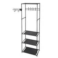 Cuier multifuncțional cu polițe și cârlige, compact și modern 50x36x170 cm