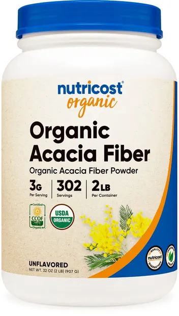Organic Acacia Fiber, fără gust, 907 g, Nutricost