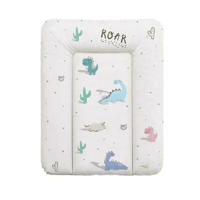 Saltea de infasat, Ceba Baby moale cu dinozauri, Fara ftalati, 70 x 50 cm, Multicolor