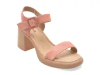Sandale GRYXX roz, JL65, din piele intoarsa