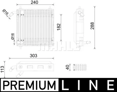Radiator ulei termoflot potrivit BMW Seria 7 (G11, G12) 6.6 12.16