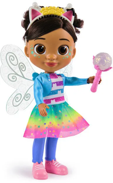 Păpușă Gabby's Dollhouse Fairylandia - Gabi și magia păpădiei, cu aripi luminoase, 33 cm