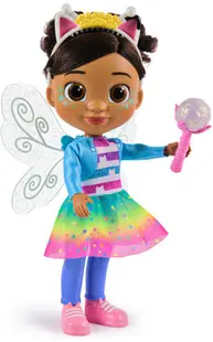 Păpușă Gabby's Dollhouse Fairylandia - Gabi și magia păpădiei, cu aripi luminoase, 33 cm