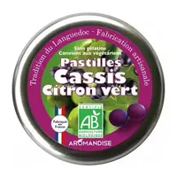 Bomboane artizanale cu lime si coacaze negre bio, 45g, Aromandise