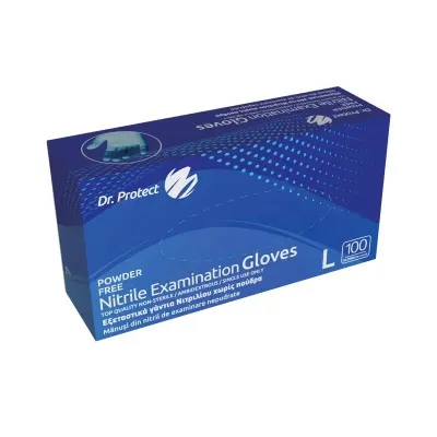 Manusi examinare nitril blue nepudrate marimea M Dr.Protect