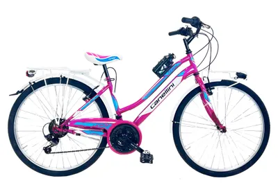 Bicicletă pentru fete Canellini LINCY 26" - Fucsia/Bleu