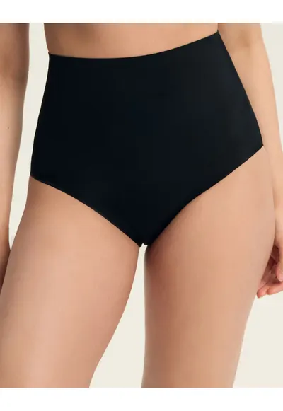 Chiloti modelator cu talie inalta - Negru Silky - Negru
