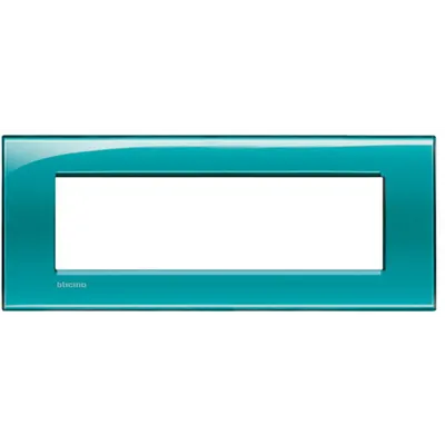 Placa ornament ,7 module, verde, living light, BTICINO