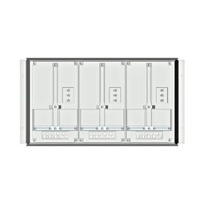 Meter box insert 1-row, 3 meter boards / 8 Modul heights
