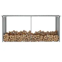 Gossi sopron depozitare lemne, otel galvanizat, 330x92x153 cm, gri
