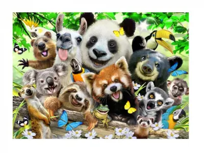Puzzle din lemn - Bear Paradise - 150 piese