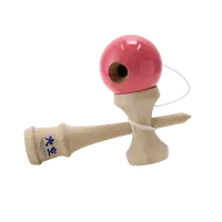 Joc de indemanare din lemn Kendama Ozora, 18 cm - Roz