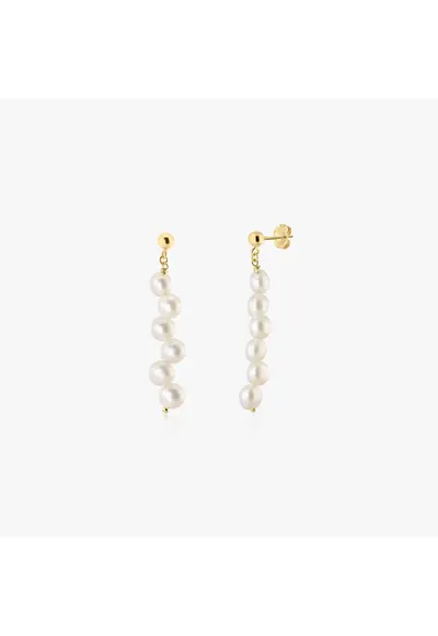 Cercei din argint Golden Harmony - Perle Naturale