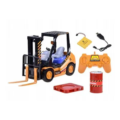 Stivuitor, Jokomisiada, Cu telecomanda, Cu accesorii, Include cablu USB, baterie, Dezvolta abilitatile motorii si senzoriale, 3 ani+, Orange
