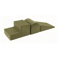 Teren de joacă din spumă kaki 3 buc. din catifea reiată înălțime 30 cm 45x143 cm – Meowbaby