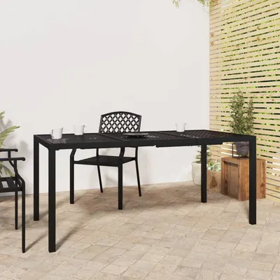 vidaXL Masă de grădină, antracit, 165x80x72 cm, oțel
