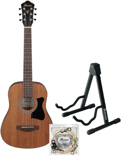 Set Ibanez Acoustic Kit - Chitară acustică Ibanez V44MINI OPN și accesorii
