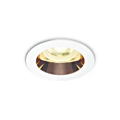 Ula 10W MR16 GU10 IP20 alb cu copper reflector