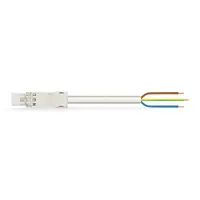 pre-assembled connecting cable; Eca; Plug/open-ended; 3-pole; Cod. A; 3 m; 1,00 mm²; white