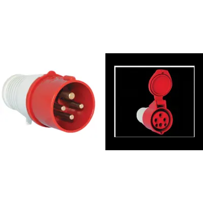 Pachet Fisa si Priza Mobila Industriala HT 63A IP44 400V - Conexiuni Trifazate de Putere, Mobile si Sigure