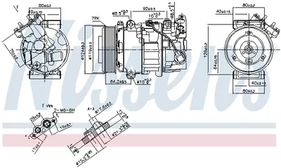 Compresor climatizare aer conditionat potrivit RENAULT GRAND SCENIC III, MEGANE, MEGANE III, SCENIC III 1.9D 2.0 11.08