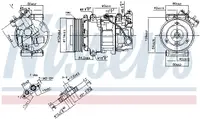 Compresor climatizare aer conditionat potrivit RENAULT GRAND SCENIC III, MEGANE, MEGANE III, SCENIC III 1.9D 2.0 11.08-