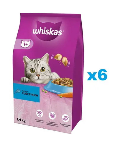 WHISKAS Adult 6x1,4 kg hrana cu ton pentru pisica adulta