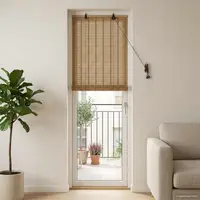 vidaXL Rulou textil Natură 40 x 220 cm Bambus