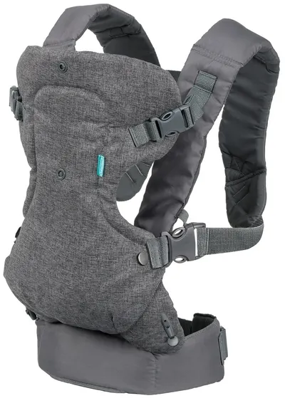 Marsupiu ergonomic pentru bebeluși Infantino 4 în 1 - Flip, Gri
