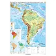 America de Sud. Harta fizico-geografica si a principalelor resurse naturale de subsol 100x140 cm CR-3114B