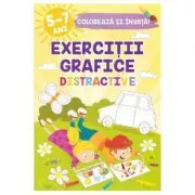 Exercitii grafice distractive. Coloreaza si invata, 5-7 ani