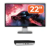 Pachet Calculator Second Hand HP ProDesk 600 G5 Mini, Intel Core i5-8500T 2.10 - 3.50GHz, 8GB DDR4, 256GB SSD + Monitor 22"