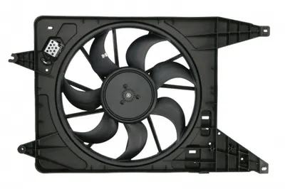 Ventilator radiator (cu carcasa) potrivit DACIA LOGAN, LOGAN EXPRESS, LOGAN MCV, SANDERO 1.5D 05.10