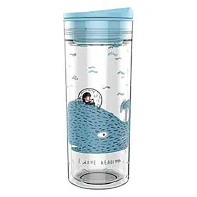 Sticla pentru apa SlideCup Crystal - Whale