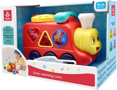 Jucărie interactivă de sortare Hola Toys - Locomotivă