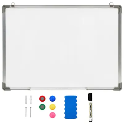 vidaXL Tablă magnetică albă cu ștergere uscată 90x60 cm oțel