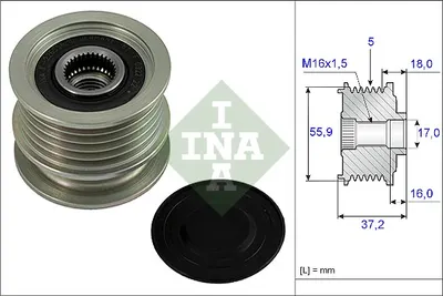 Fulie Alternator Seat Arosa; Skoda Felicia I, Felicia Ii; Vw Caddy Ii, Polo 1.7d 1.9d Intre 1994-2004