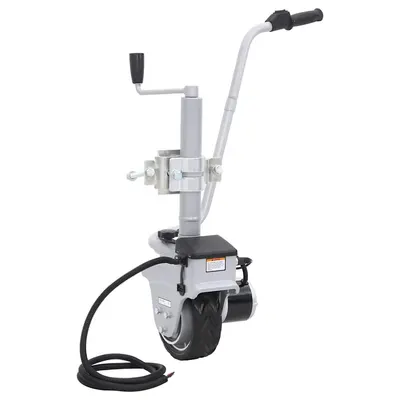 vidaXL Roată de manevră pentru remorci motorizată, aluminiu 12 V 350 W