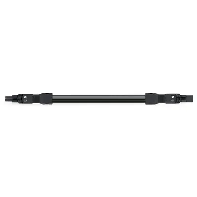 pre-assembled interconnecting cable; Eca; Socket/plug; 2-pole; Cod. A; H05VV-F 2 x 1.5 mm²; 1 m; 1,50 mm²; black