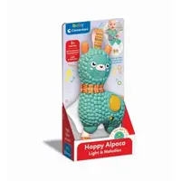 Clementoni - Zornaitoare interactiva alpaca cu lumini si sunete ce contribuie la dezvoltarea multisenzoriala