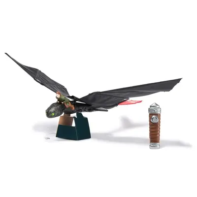 Dragonul zburator Toothless cu telecomanda How to Train Your Dragon 76 cm