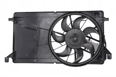Ventilator radiator (cu carcasa) potrivit FORD FOCUS C-MAX; MAZDA 3 1.6D 1.8 2.0 10.03-12.09