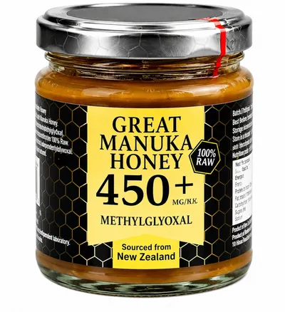 Miere de Manuka MGO 450+, 250g ( borcan de sticla )