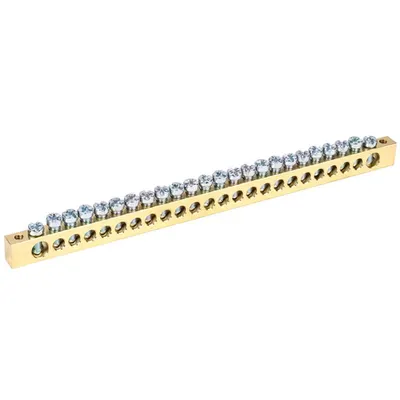 Neutral bus bars with Izolators 8x12mm 24/2 (24 groups/fixture at the edges)