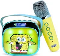 Boxa portabila OTL Technologies - SpongeBob SquarePants PopSing Karaoke Speaker &amp; Microphone, galben