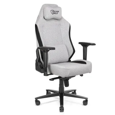 Scaun Gaming Profesional Dr.Shield Capsule Textil, King Size XXL, Rezistenta 200 KG - Gri